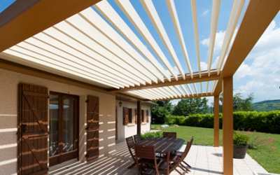 Une pergola bioclimatique pour une terrasse design