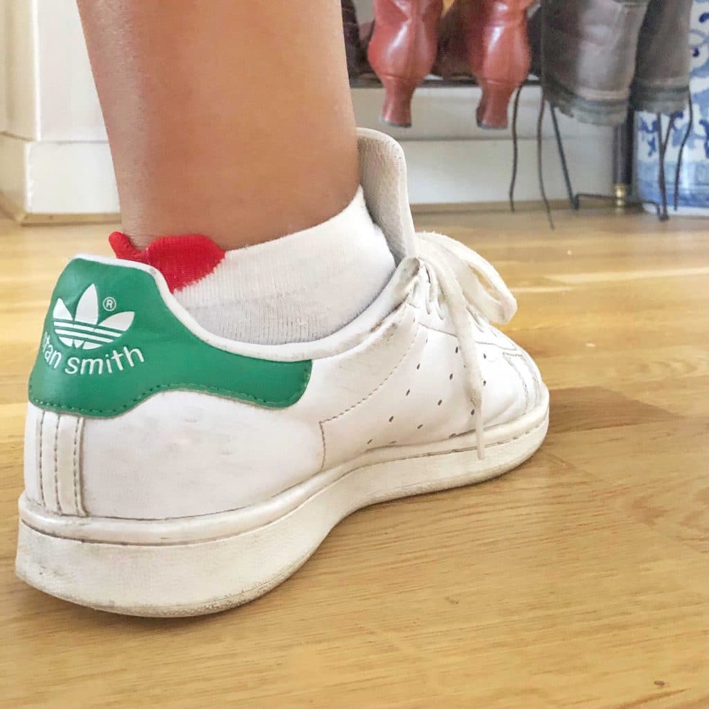 Chaussettes coeur et basket